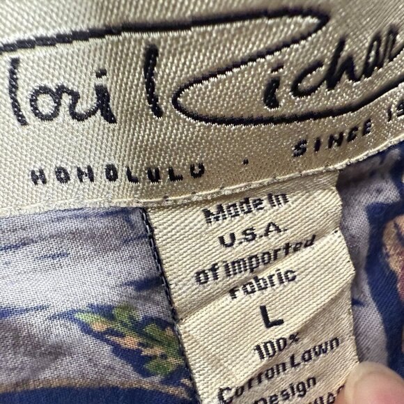 Tori Richard 100% Cotton, Button Down Short Sleeve Men's Shirt L - Picture 5 of 5